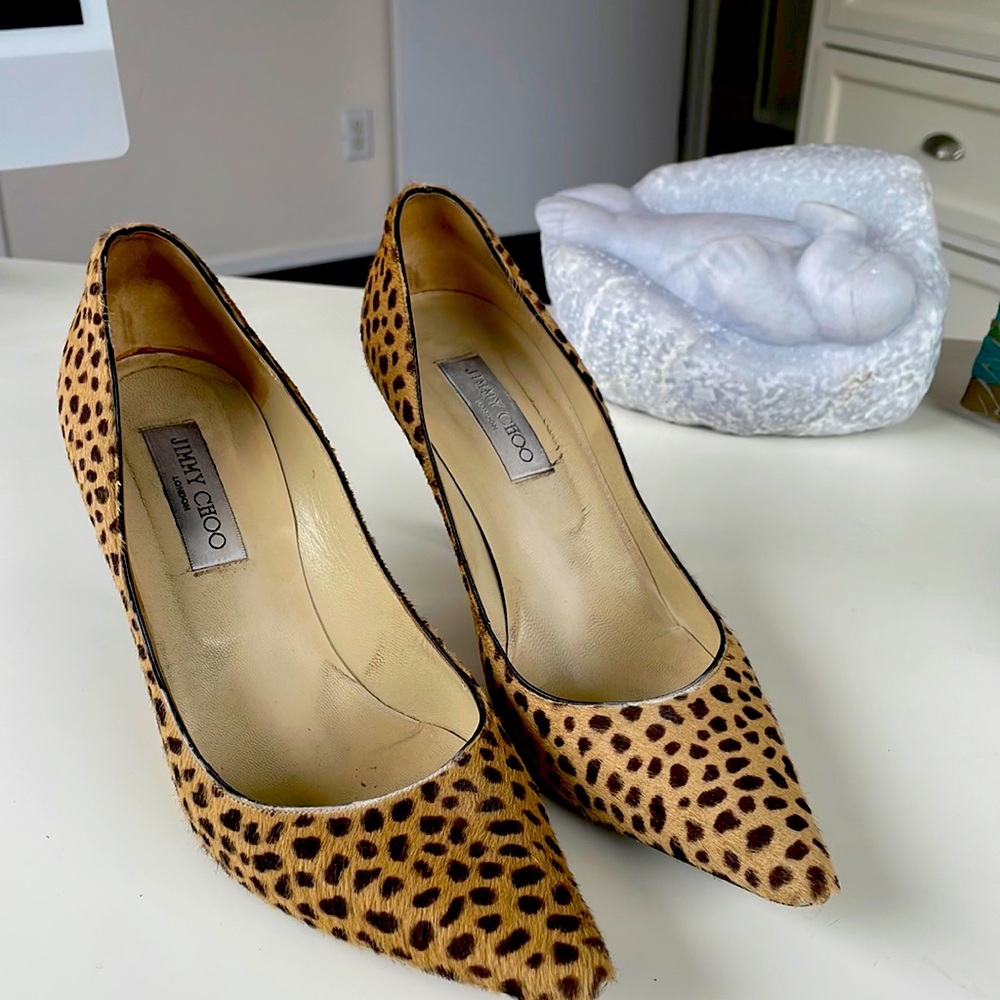 Jimmy Choo Calf Hair Animal Print Heels